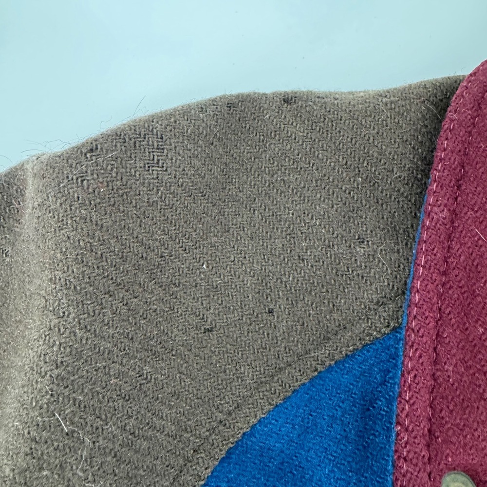 Pendleton Lobo Wool Bomber Jacket Men Blue Brown Maroon VTG M 1980's Rare - Picture 5 of 6